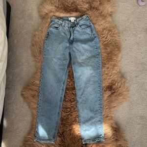 H&M High-Rise Light Blue Mom Jeans